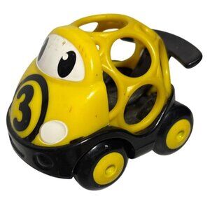 Oball Developmental Baby Toy Yellow & Black Toy Car With Number 3 Design
